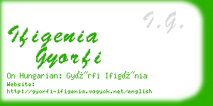 ifigenia gyorfi business card